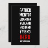 90e verjaardag van de uitnodiging van Hero-partij (Voorkant / Achterkant)