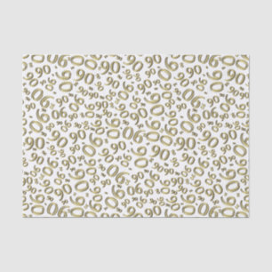 90e verjaardag van het Koel Aantal Pattern Gold en Tissuepapier