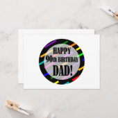 90e verjaardag voor papa kaart (Voorkant / Achterkant in situ)