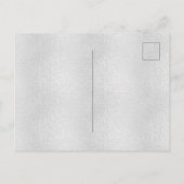 90e verjaardag zilverroze metalen glitterstof uitnodiging briefkaart (Achterkant)