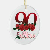 90e verjaardagsbloem keramisch ornament (Rechts)