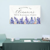 90e verjaardagsfeest juli Geboorte Bloem Welkom Spandoek (Beurs)