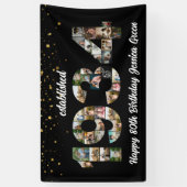 90e verjaardagsfeest Photo Collage Opgericht 1934 Spandoek (Verticaal)