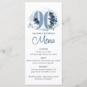 90e verjaardagsfeest volledig bewerkbaar plat menu (Voorkant)