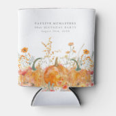 90e verjaardagsfeestje pompoen Wildflower Custom Blikjeskoeler (Voorkant)