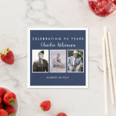 90e verjaardagsfoto verzamelt servetten (Insitu)