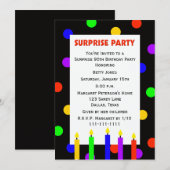 90e Verrassingsfeestje Uitnodiging Stippen (Voorkant / Achterkant)