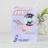 90s/2k Pop Verjaardagsuitnodiging Kaart (Staand voorkant)