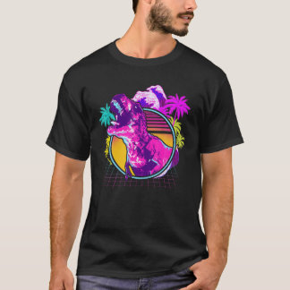 90S 80S Retro Dinosaurus Vaporwave Esthetisch T-shirt