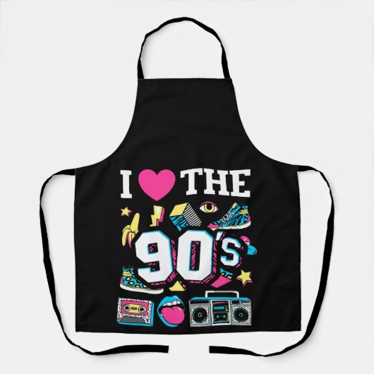 '90's '90 Ik hoor de jaren '90. Schort (Voorkant)