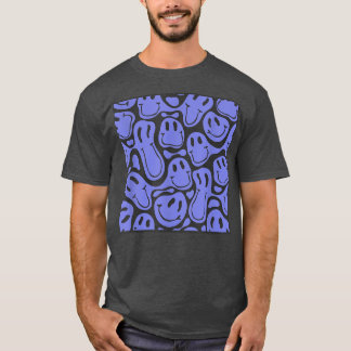 90s aesthetic pattern melting blue liquid swirl sm t-shirt