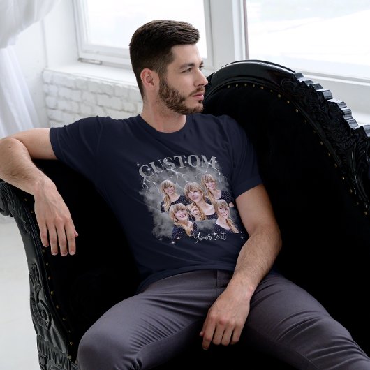 90's bootleg rap t-shirt aangepaste foto T-Shirt