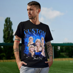 90's bootleg rap T-shirt met eigen foto T-Shirt