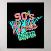 90s Bruidsploeg Bruidsmeisje Retro Matching Bachel Poster (Voorkant)