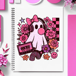 90s Bubblegum Esthetiek Retro Geest Meisje Hallowe Notitieboek