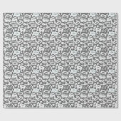 90s Cassette & Smiley inpakpapier - Monochrome (Vlak)