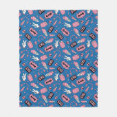 90s Comic Pattern Fleece Deken (Voorkant)