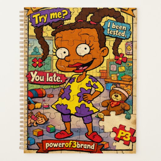 90s Comic Style Goal Setter Notebook (Devant)