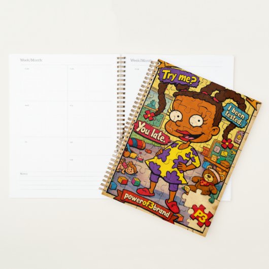 90s Comic Style Goal Setter Notebook Planner (Display)