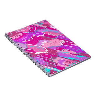 90s de Kunst van de Pop van Nostalgie in Magenta Notitieboek