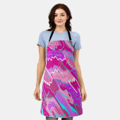 90s de Kunst van de Pop van Nostalgie in Magenta Schort (Gedragen)