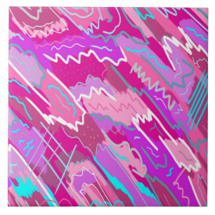 90s de Kunst van de Pop van Nostalgie in Magenta Tegeltje