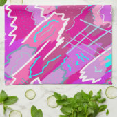 90s de Kunst van de Pop van Nostalgie in Magenta Theedoek (Gevouwen)