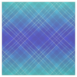 90s Fel plaidpatroon Aqua Blauwe Ombre Uniseks Stof
