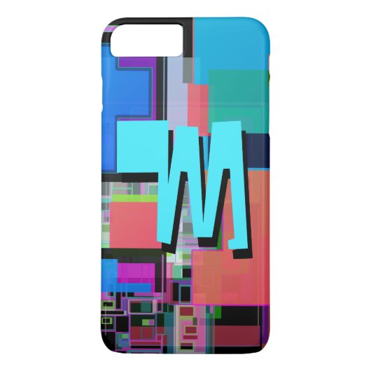 90s Geïnspireerd Kleurrijk Geometrisch Monogram Case-Mate iPhone Case (Achterkant)