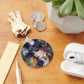 90s Gothic Steampunk Alice Button Sleutelhanger