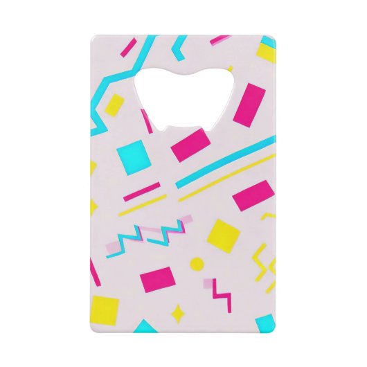 90's Hand getrokken Doodle Kredietkaart Flessenopener (Voorkant)