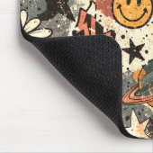 90s Happy Faces Sun Flowers Pattern Muismat (Hoek)