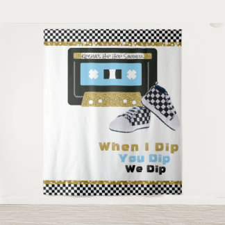 90's Hip Hop JONGENS Baby Shower Foto Achtergrond Wandkleed