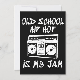 90s Hip Hop Old School Boombox Music Lover Kaart