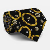 90's Hip Hop Rap Music Cuban Link Chain Stropdas (Opgerold)