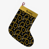 90's Hip Hop Rap Music Gold Cuban Link Chain Grote Kerstsok (Voorkant (Hangend))