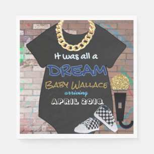 90's Hip Hop Urban Baby shower {Boy} Napkins Servet