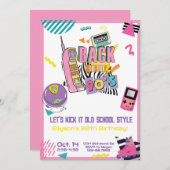 90s Hip Hop Verjaardagsfeestje Retro Throwback Kaart (Voorkant / Achterkant)