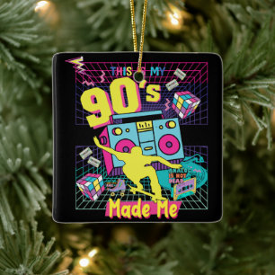 90's Hip Hop Vibes Retro maakte me Keramisch Ornament