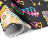 90's Hip Hop Vibes Retro maakte me patroon Cadeaupapier (Rol Hoek)