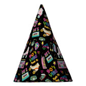 90's Hip Hop Vibes Retro maakte me patroon Feesthoedjes (Rechts)