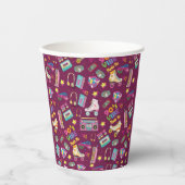 90's Hip Hop Vibes Retro maakte me patroon Papieren Bekers (Voorkant)