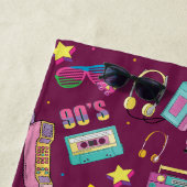 90's Hip Hop Vibes Retro maakte me patroon Strandlaken (In situ)