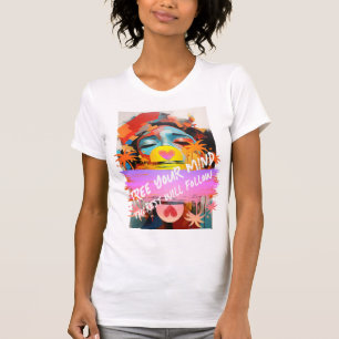 90'S HIPHOP R&B FREE YOUR MIND ABSTRACT GRAPHIC T-SHIRT