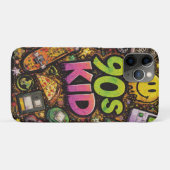 90s Kids Grunge Seamless Pattern: Pizza, Skeletons Case-Mate iPhone Case (Achterkant (horizontaal))