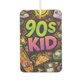 90s Kids Grunge Seamless Pattern: Pizza, Skeletons Luchtverfrisser