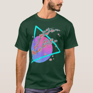 90s Kunstesthetische Vloer Sakura Vaporwave Cherry T-shirt