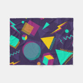  90s Memphis-Stijl Patroon Fleece Deken (Voorkant (Horizontaal))