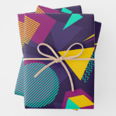 90s Memphis-Stijl Patroon Inpakpapier Vel (In situ)