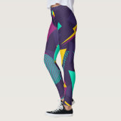 90s Memphis-Stijl Patroon Leggings (Links)